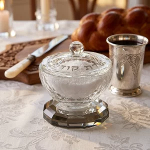 SALIÈRE pour Shabbat en Cristal