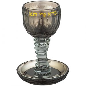 80056 verre a kidouch cristal Boré Péri Aguéfène בורא פרי הגפן