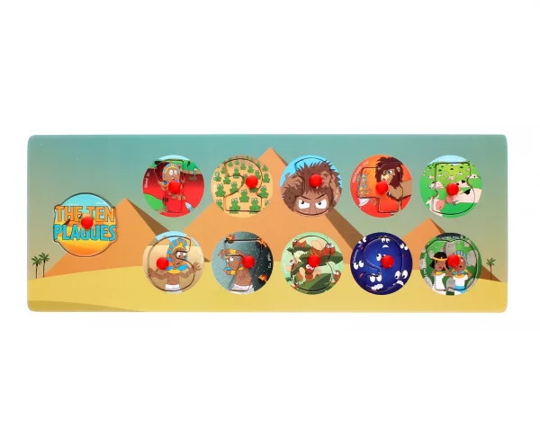 PZ-1253 puzzle en bois de Pessah 10 Plaies