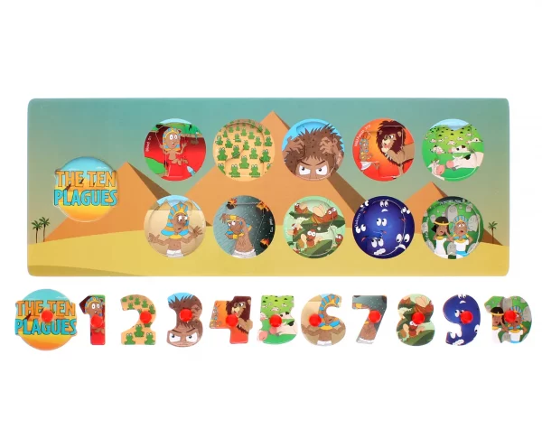 PZ-1253_01 puzzle en bois de Pessah 10 Plaies
