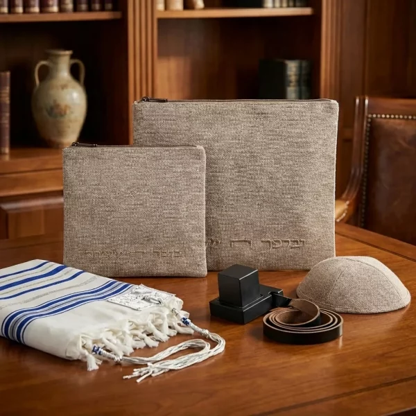 Pochette Talith et Téfiline en lin