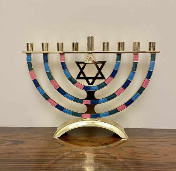 Hanoukia Maguen David dorée multicolore