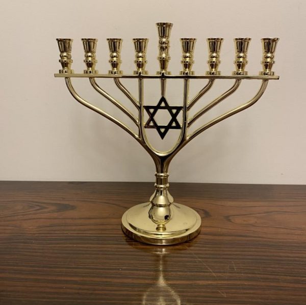 Hanoukia Métal Maguen David Doré