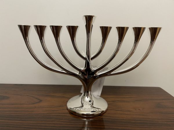 Hanoukia métal argenté  "arbre de vie"