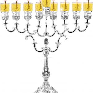 hanoukia 30219 Hanoukia en Métal Argenté 42cm x 32 cm