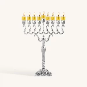 hanoukia 30235 Hanoukia en Métal Argenté Dimension 34cm x 32 cm