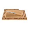 45351 (1) Plateau pour Shabbat en Bois avec couteau et ramasse miettes