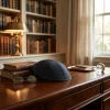 Kippa tissus bleu marine
