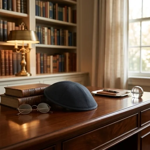 Kippa tissus bleu marine
