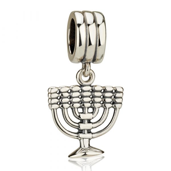 460HB-1522-SL Charms Argent Menorah