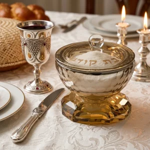 Salière en cristal pour shabbat