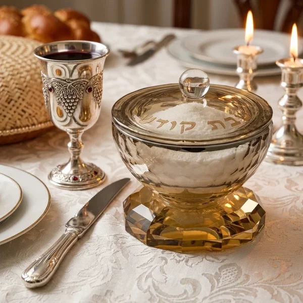 Salière en cristal pour shabbat