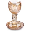 Verre à kidouch cristal Flamme Rabbi Nahman de Breslev