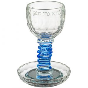 80157 verre a kidouch cristal Boré Péri Aguéfène בורא פרי הגפן