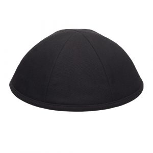 Kippa tissus noire en Terylene