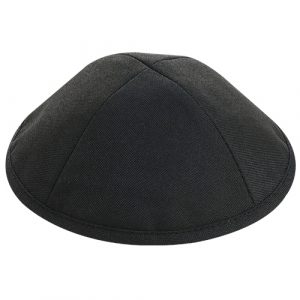 Kippa tissus noire en lin