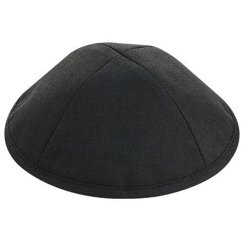 Kippa tissus noire en lin