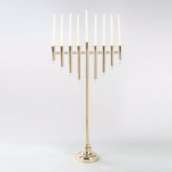 Hanoukia métal dorée 1m40 de hauteur