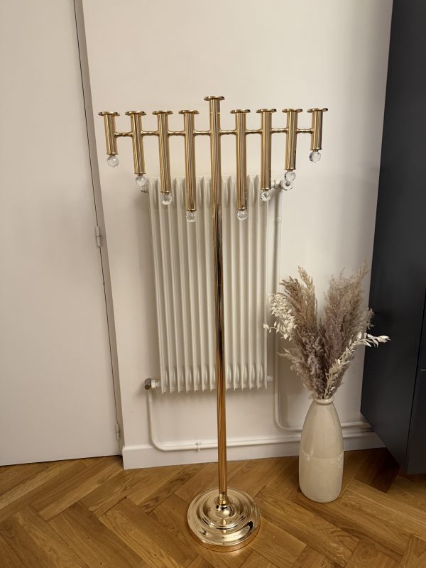 Hanoukia métal dorée 1m40 de hauteur