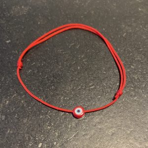 Bracelet Fil Rouge Coulissant Œil rouge en nacre