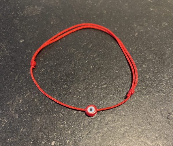Bracelet Fil Rouge Coulissant Œil rouge en nacre