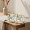 42623_11 Bougeoir de shabbat en cristal