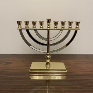 IMG_2530 Hanoukia métal Grise Doré