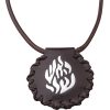 Collier Nahman imitation cuir 4,5 cm petek