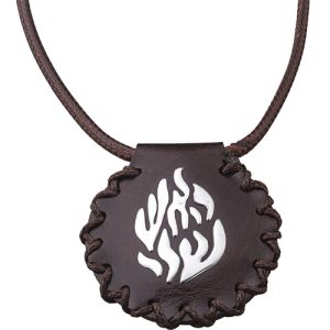 Collier Nahman imitation cuir 4,5 cm petek