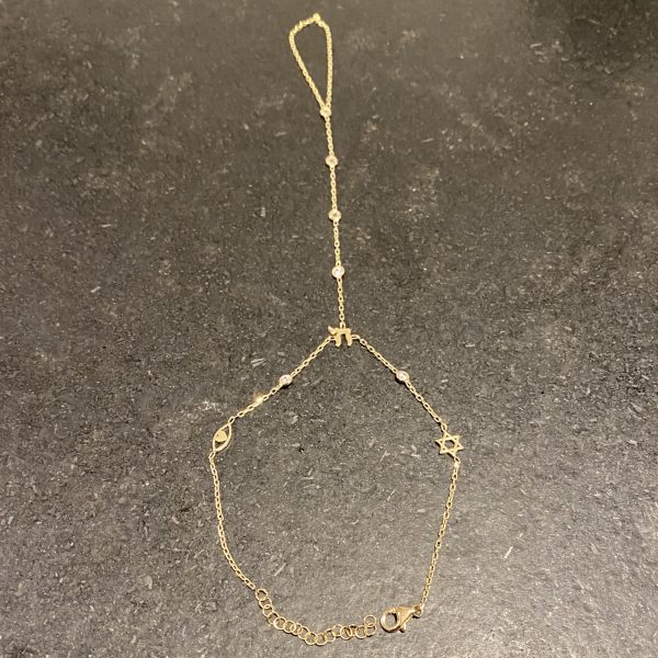 IMG_8306 Bijou de main Étoile de David Haï et œil Plaqué Or