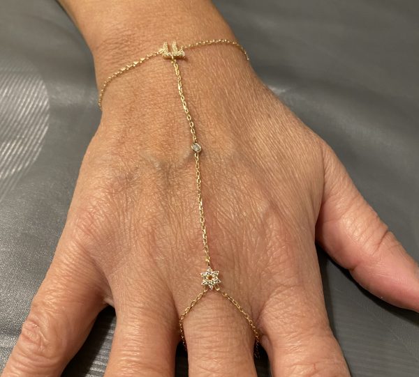 IMG_8307 Bijou de main Étoile de David et Haï Plaqué Or