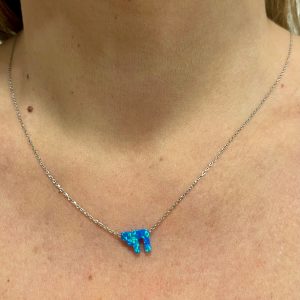 collier hai opale argent Collier Haï pierre bleue et Chaine Argent