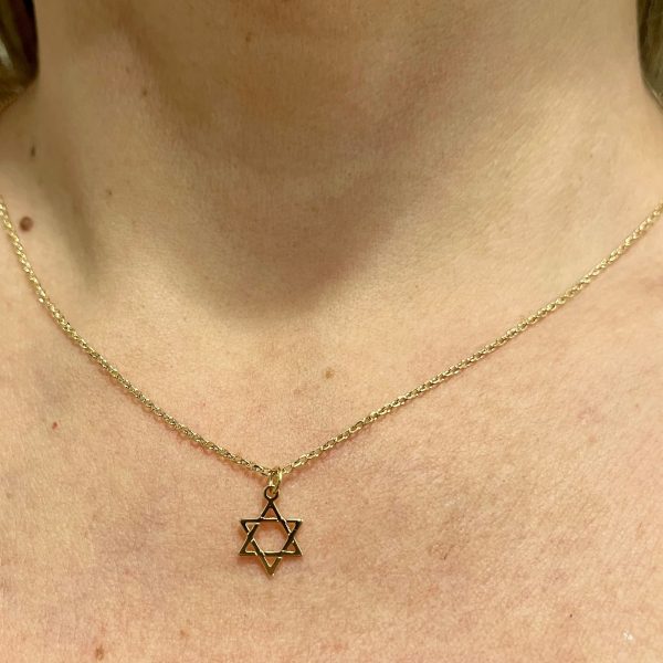 Collier Maguen David Plaqué Or