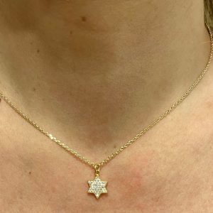 collier maguen plaqué or Collier Maguen David Strass et Plaqué Or