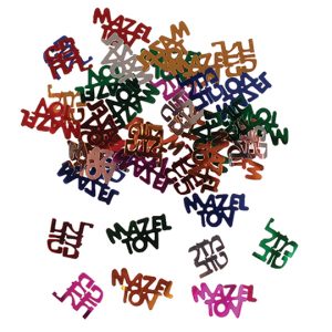 confetti mazel tov.jpg2 décor mural de Souccoth