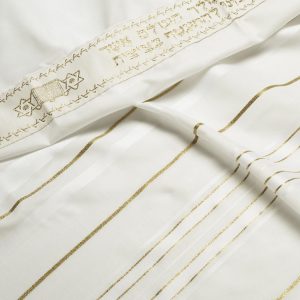 TALITH ACRYLIQUE BLANC ET OR