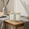 Bougeoir de Shabbat en Cristal avec plaque en Métal