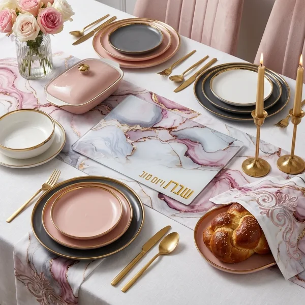 Plateau pour Shabbat en verre
