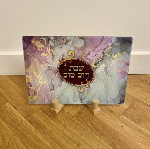 Plateau pour Shabbat en verre