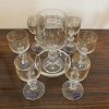 Le lot de  6 petits verres  en cristal