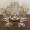 Le lot de  6 petits verres  en cristal