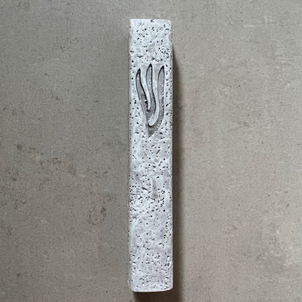 Mezouza Polyrésine imitation pierre 12 cm