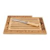 Plateau pour Shabbat en Bois avec couteau et ramasse miettes