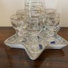 Le lot de 6 petits verres en cristal