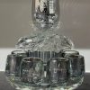 Fontaine à Kidouch Cristal avec 8 petits verres couleur argent