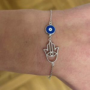 Bracelet main et œil en Argent