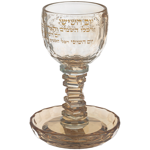 verre a kidouch  cristal Yom Achichi