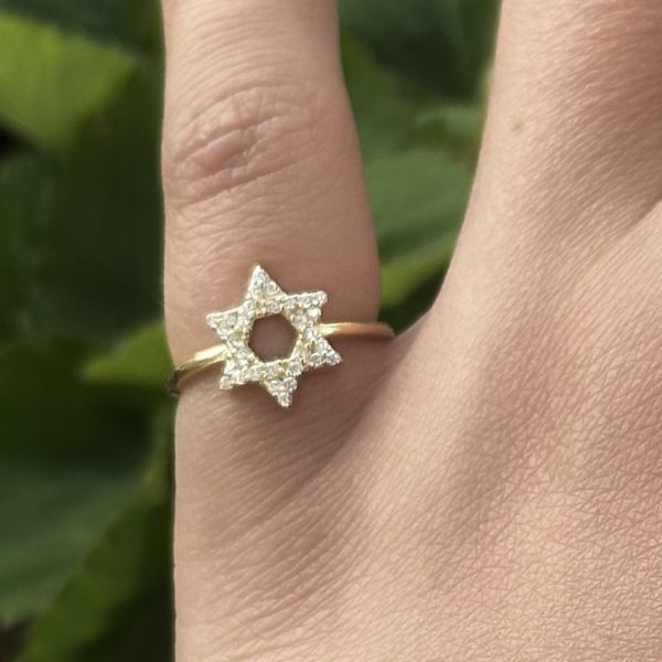 Bague Maguen David Plaqué Or