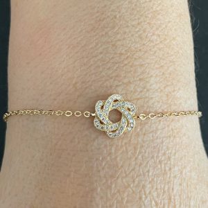 Bracelet Maguen David strass Plaqué Or