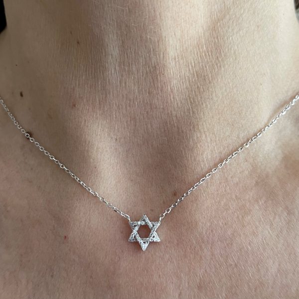 Collier Maguen David argent